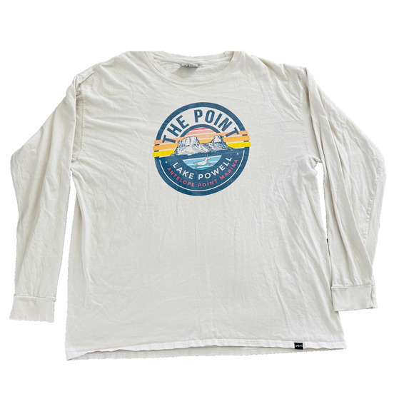 Techstyles Other - lake powell long sleeve shirt xl the point antelope marina graphic tee cream